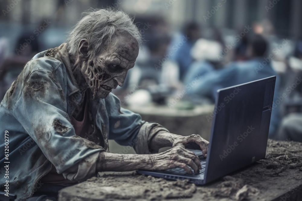 Zombies playing computer