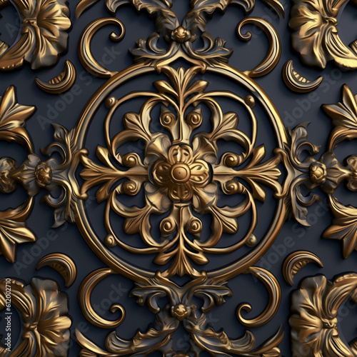 dark and gold ornament background 