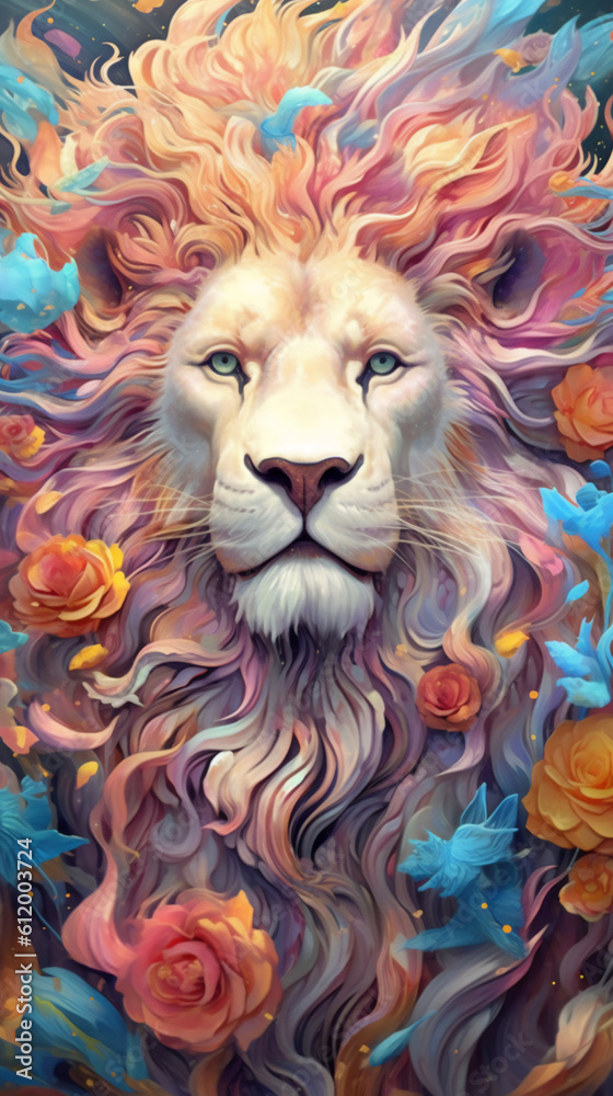 portrait of lion