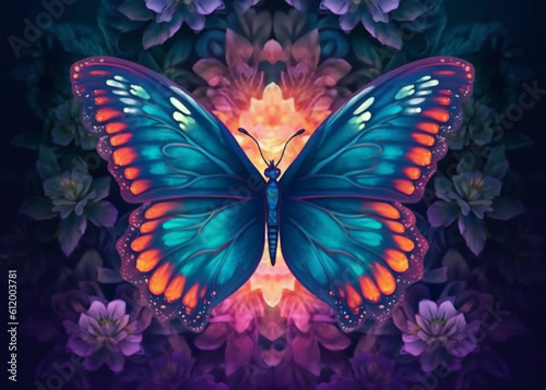 beautiful butterfly on background