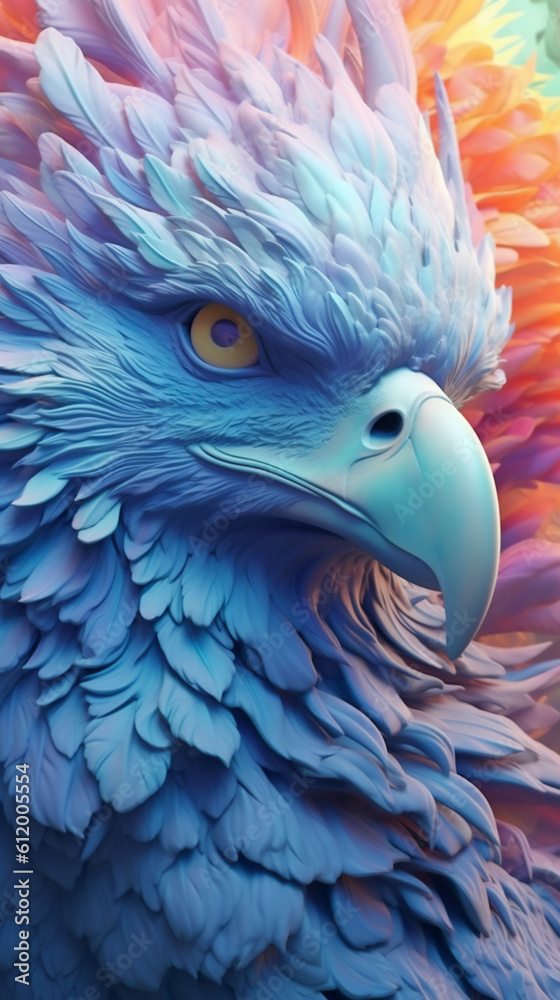 Fototapeta premium Beautiful eagle peaceful innocent statue