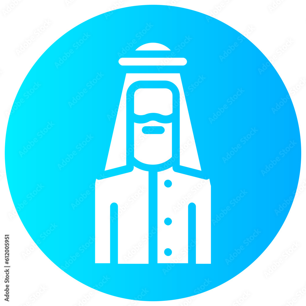 arab man round vector icon arab man round vector icon