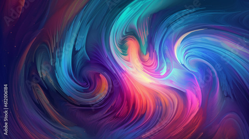 Blue and purple abstract background, purple and blue wallpaper with a colorful swirl, Generative AI