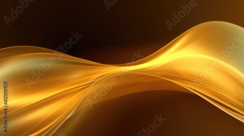 abstract Golden Waves Background - generative AI