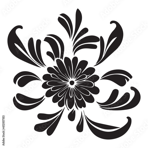flower, leaf, flourish, tattoo, peony, art, illustration, black, decoration, design, floral, nature, vector, beautiful, artistic, border, classical, corner, deco, doodle, draw, elegant, elements, fash