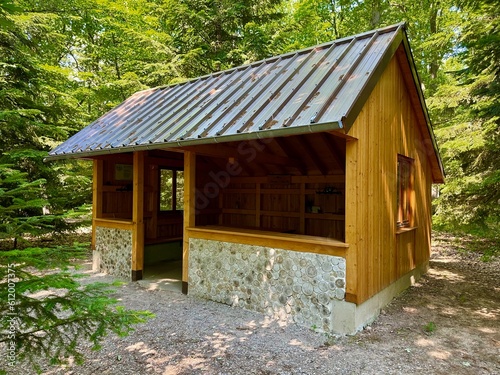 Serene Sanctuary in the Sylva: Henri Hurth Shelter at Heiliger Baum, Westhalten, Alsace - A Hiker's Haven Amidst the Verdant Forest