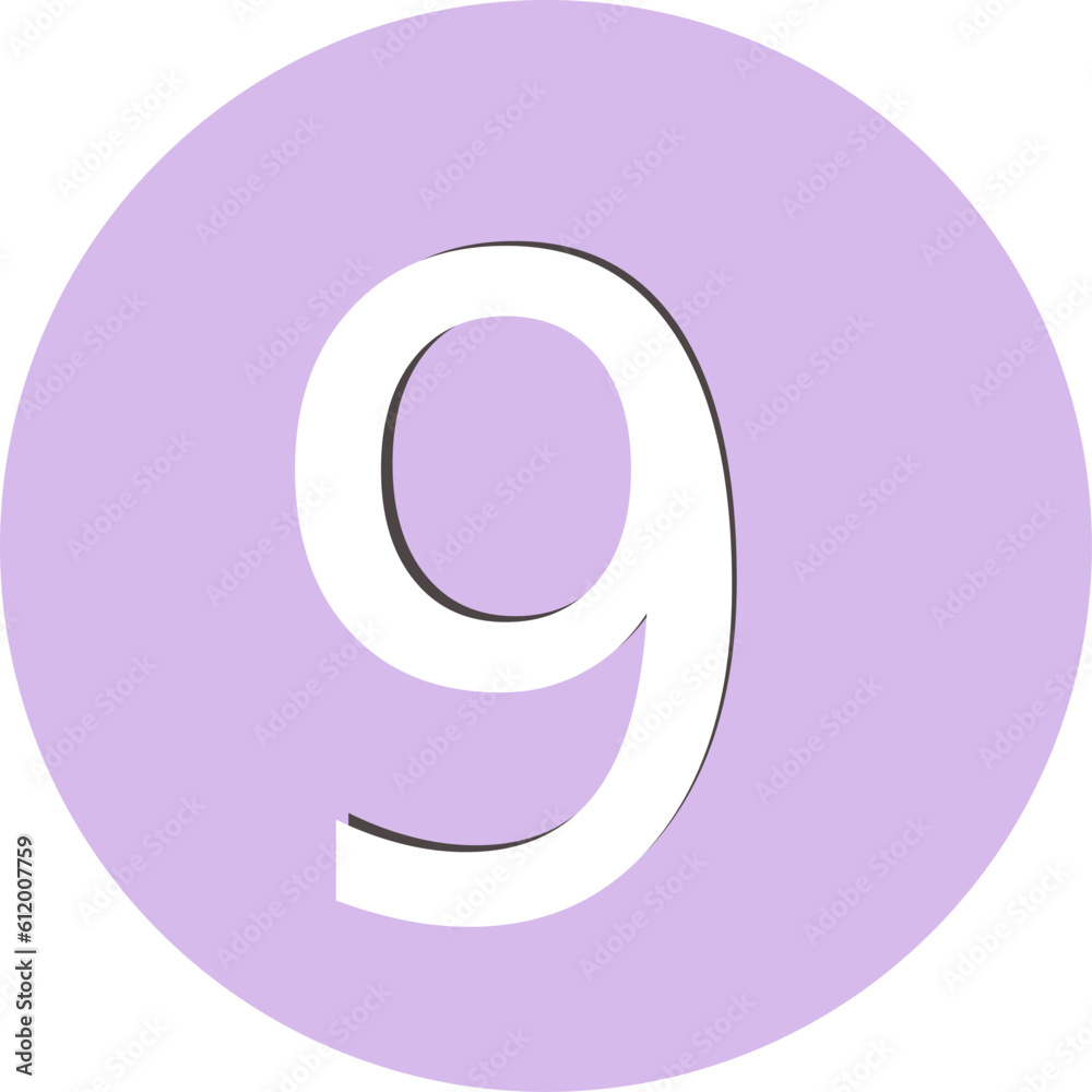 Numbers on the purple circle Numbers on the purple circle