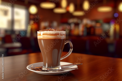 Chocolate Coffee Latte Made with Generative AI