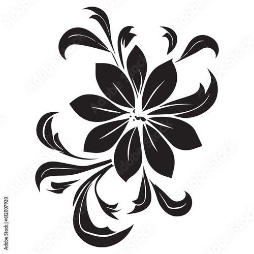 flower, leaf, flourish, tattoo, peony, art, illustration, black, decoration, design, floral, nature, vector, beautiful, artistic, border, classical, corner, deco, doodle, draw, elegant, elements, fash