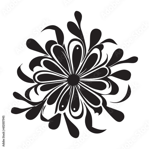 flower, leaf, flourish, tattoo, peony, art, illustration, black, decoration, design, floral, nature, vector, beautiful, artistic, border, classical, corner, deco, doodle, draw, elegant, elements, fash