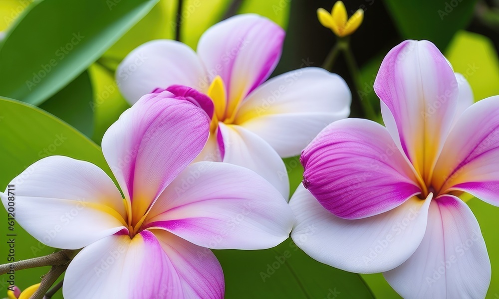 Fototapeta premium Beautiful frangipani flower background