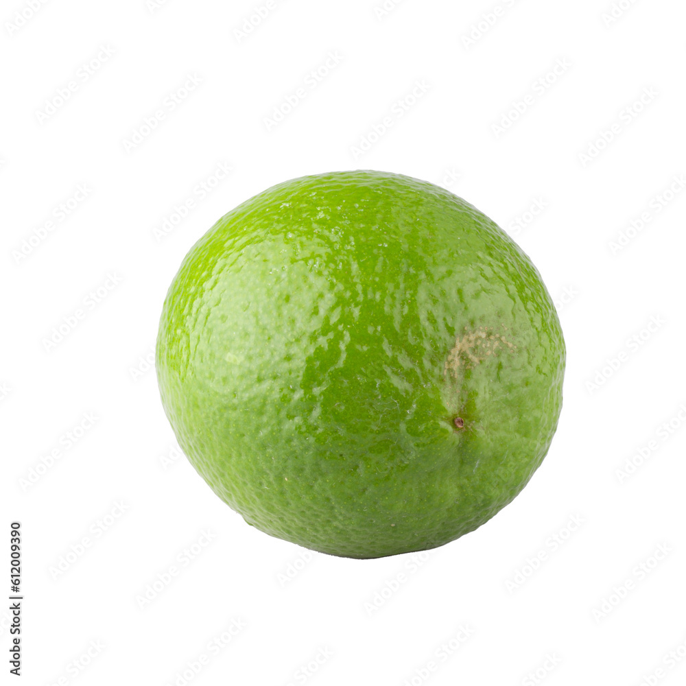Whole and sliced limes, Sour green fruit isolated on a transparent background. Whole and sliced limes, Sour green fruit isolated on a transparent background.