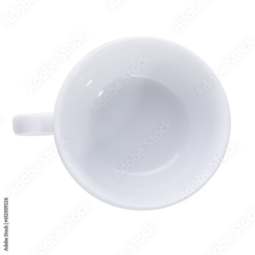 White coffee mug isolated on a transparent background.