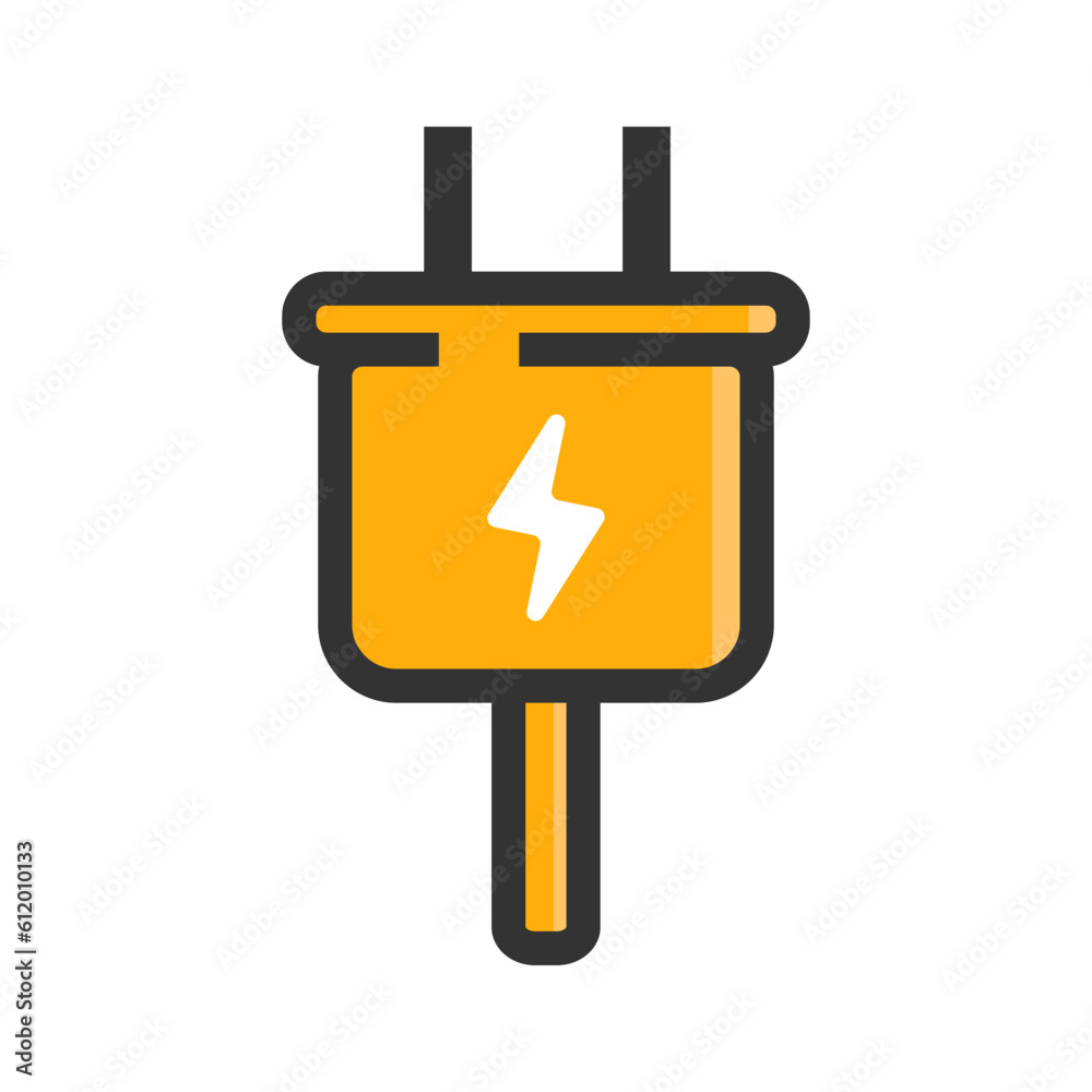 electric plug icon. black icon. Power and plug, connection vector symbol. logo and illustration electric plug icon. black icon. Power and plug, connection vector symbol. logo and illustration