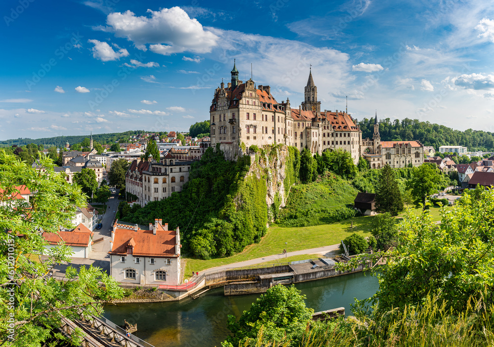 Schloss Sigmaringen, auch Hohenzollernschloss, in der baden-württembergischen Stadt Sigmaringen; Deutschland