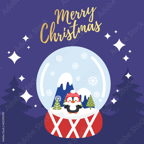 Cute Cartoon Christmas Concept.