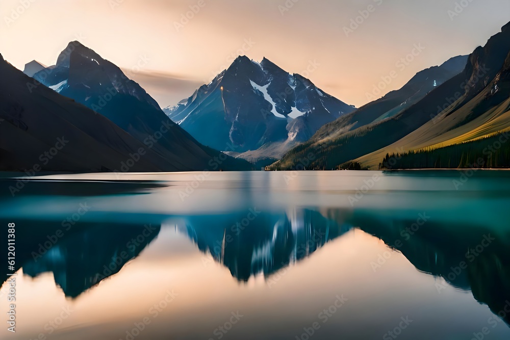 lake Reflection (Ai Generative)