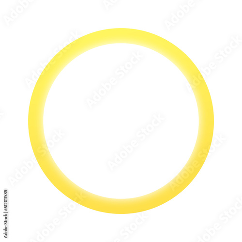 yellow banner circle light neon and dot