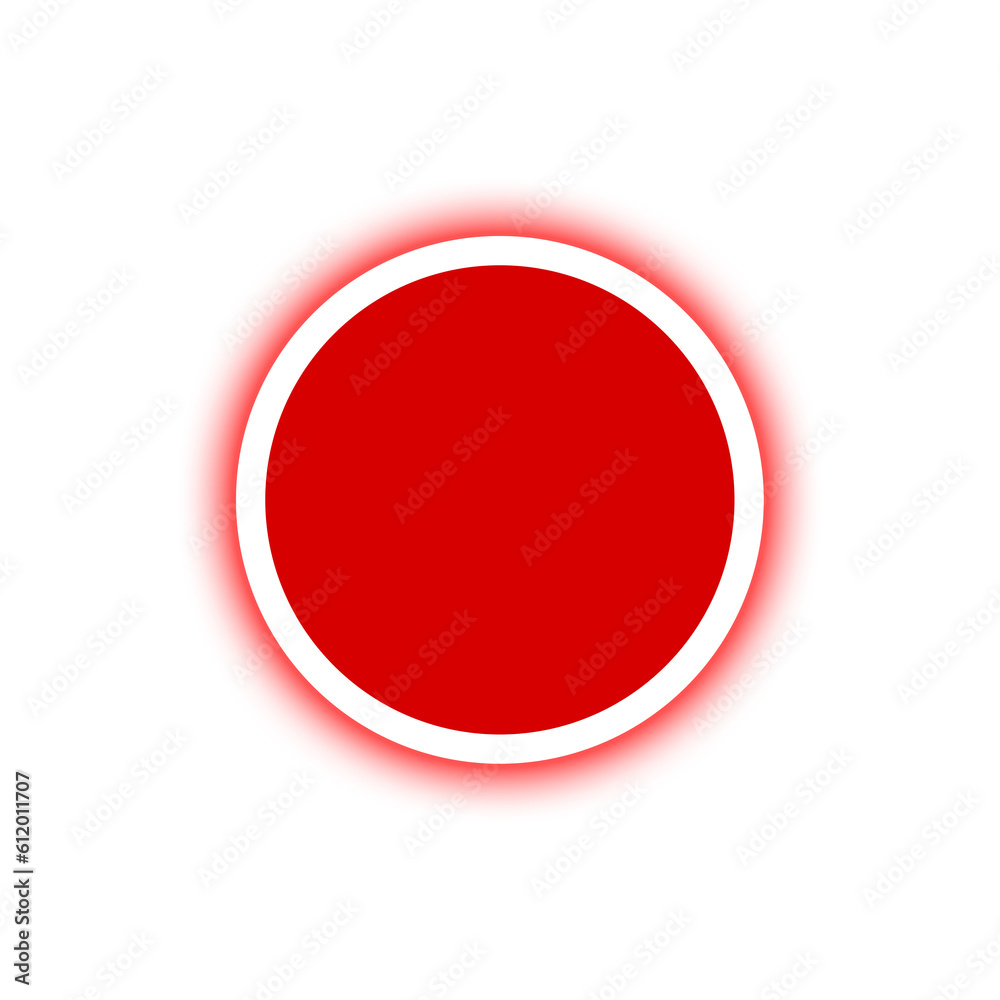 red banner circle light neon and dot