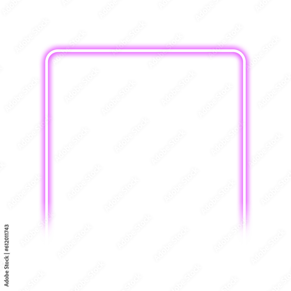 purple half square light neon