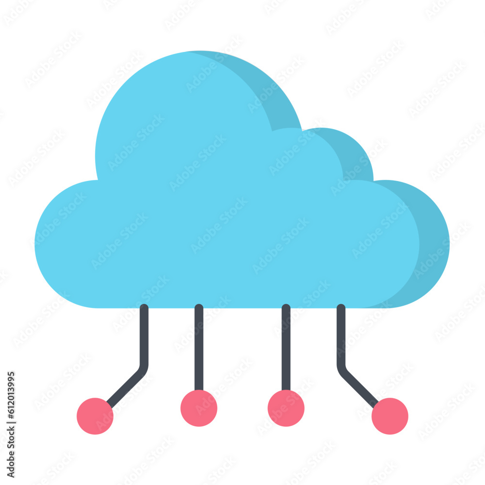 Cloud Computing Flat Icon Cloud Computing Flat Icon