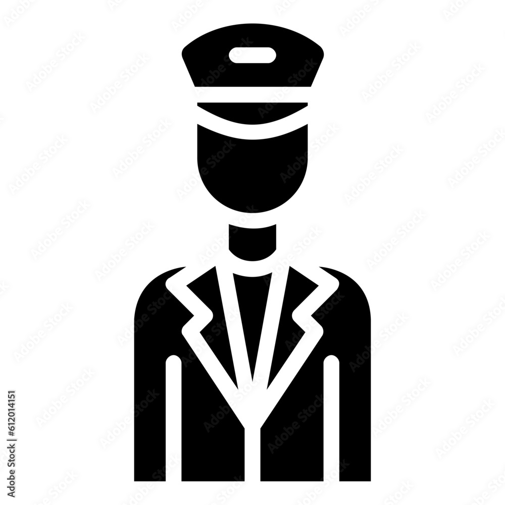 driver avatar glyph vector icon driver avatar glyph vector icon