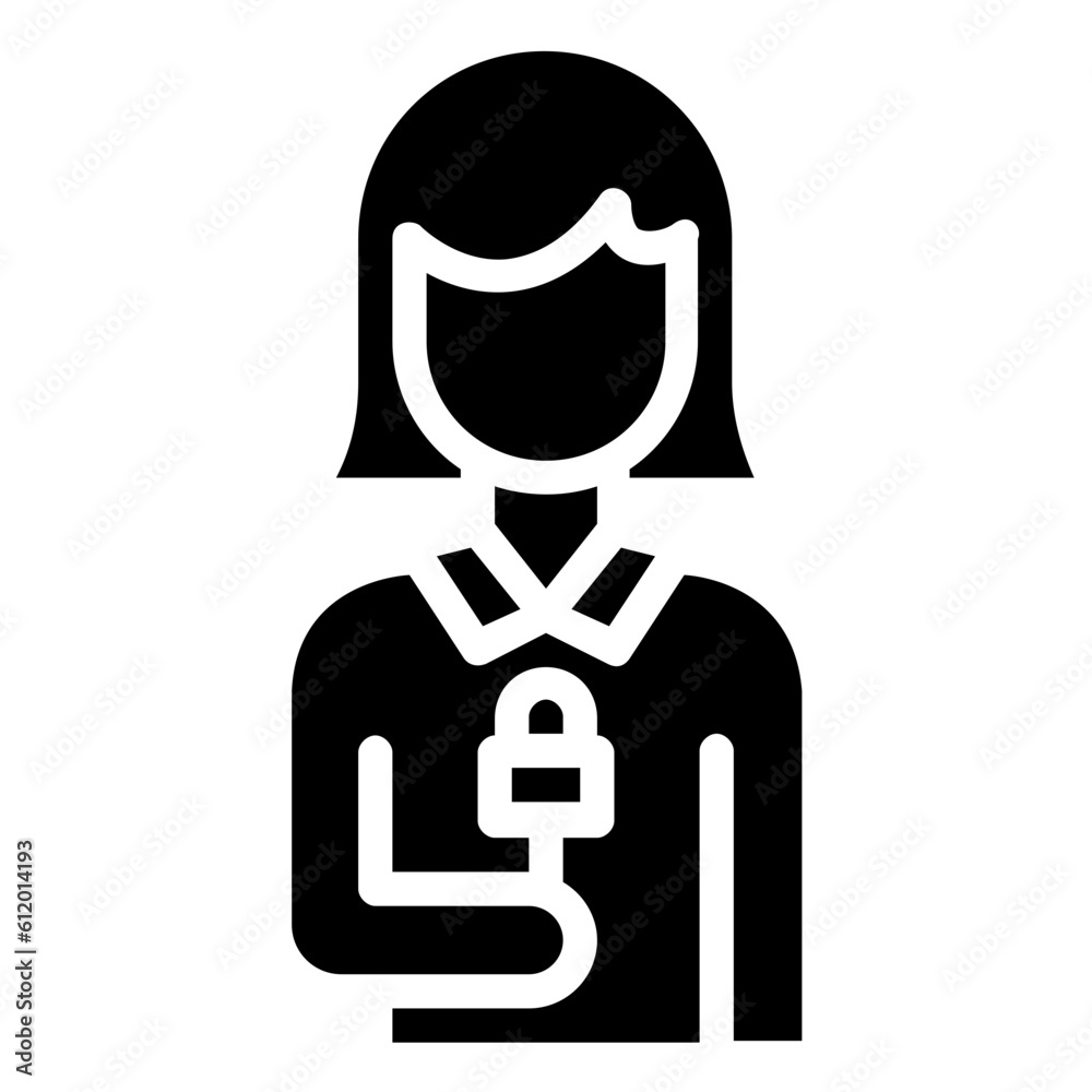 news reporter avatar glyph vector icon news reporter avatar glyph vector icon