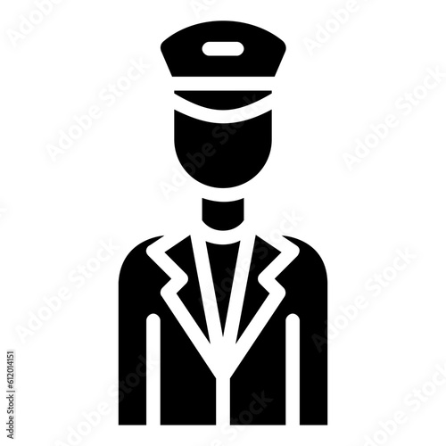 driver avatar glyph vector icon