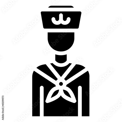 mariner avatar glyph vector icon