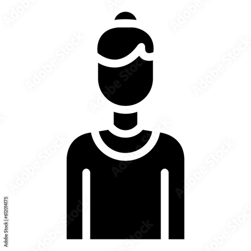 grandma avatar glyph vector icon