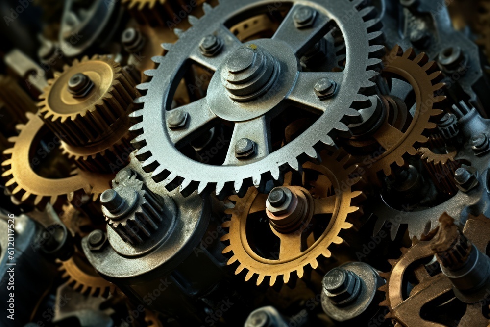 Machinery gears metal. Generate Ai Machinery gears metal. Generate Ai