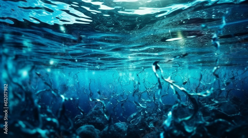 Generative AI, ジェネレーティブ, AI, water,水中, 水面, 波