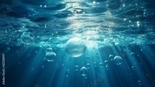 Generative AI, ジェネレーティブ, AI, water,水中, 水面, 波