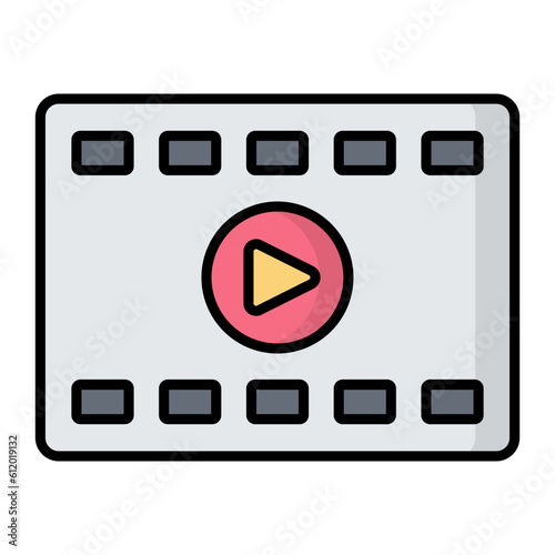 Video Maker Line Color Icon