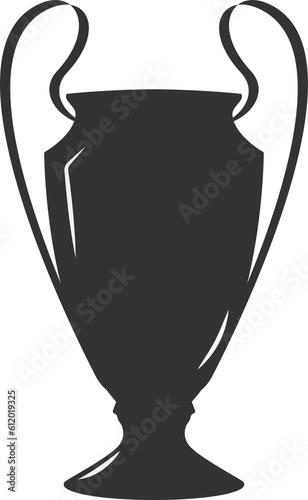 Champions League Cup Football. Soccer trophy illustration Icon
