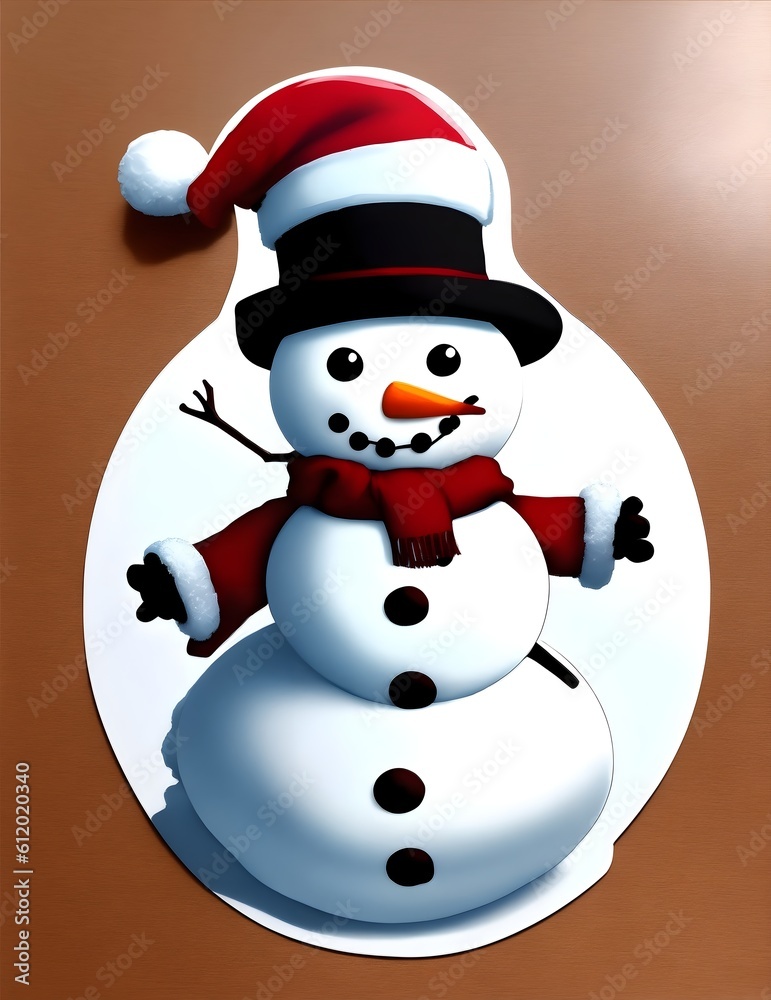 Snowman in Christmas with generative AI.