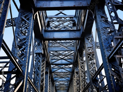 Intricate Steel Bridge Structure -ai generated
