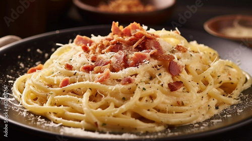 Culinary Comfort  Relishing the Homestyle Goodness of Spaghetti Carbonara  Generative AI.