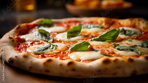 Pure Delight: savoring the Timeless Perfection of Pizza Margherita, Generative AI.