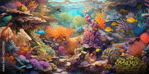 Undersea Coral Reef for Marine Study -ai generated © dasom