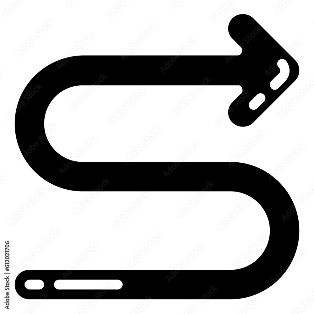 abstract arrow glyph vector icon abstract arrow glyph vector icon
