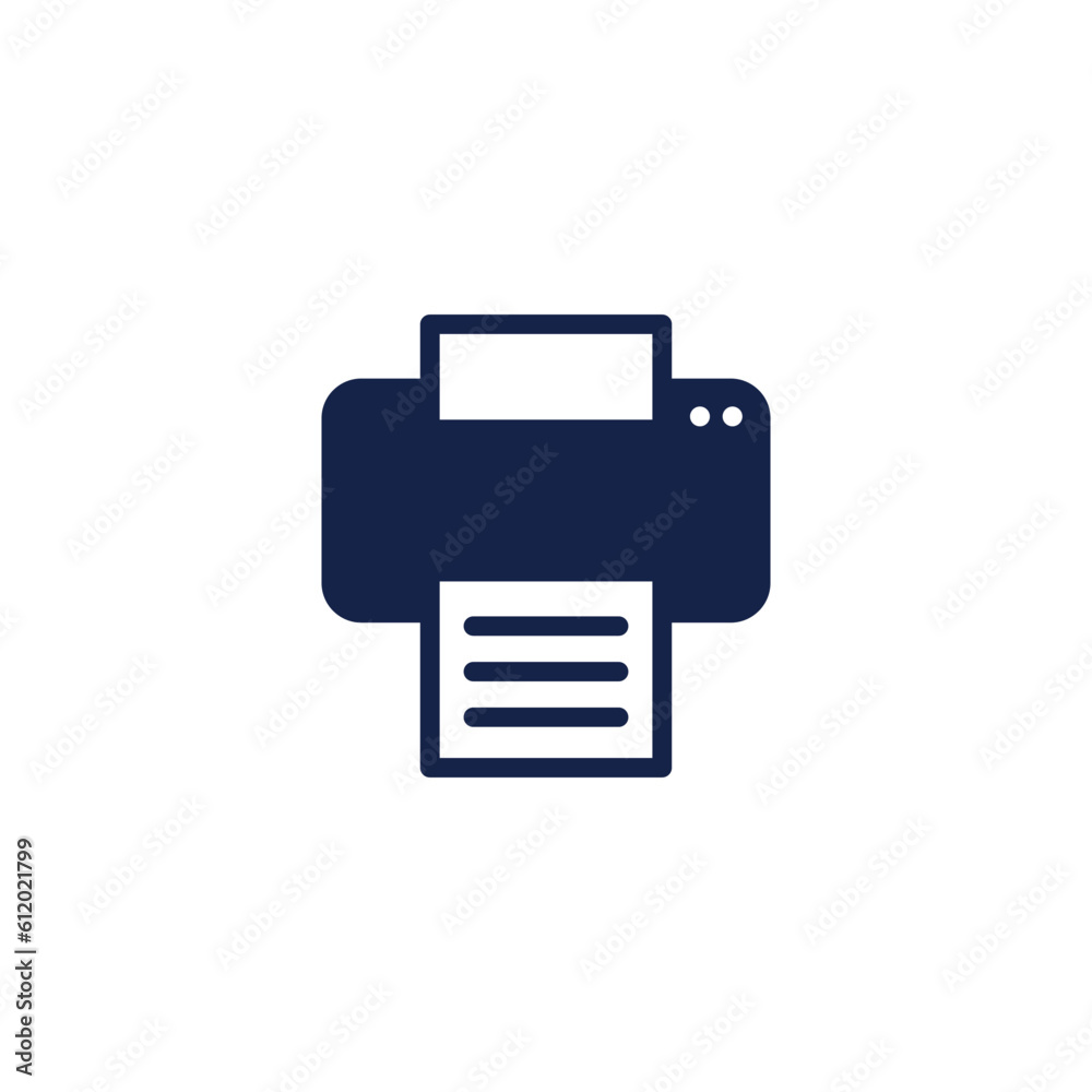 Simple Printer Icon Vector Template Simple Printer Icon Vector Template