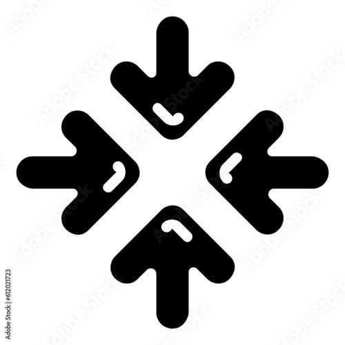 zoom out arrow glyph vector icon