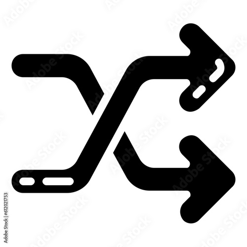 random arrow glyph vector icon