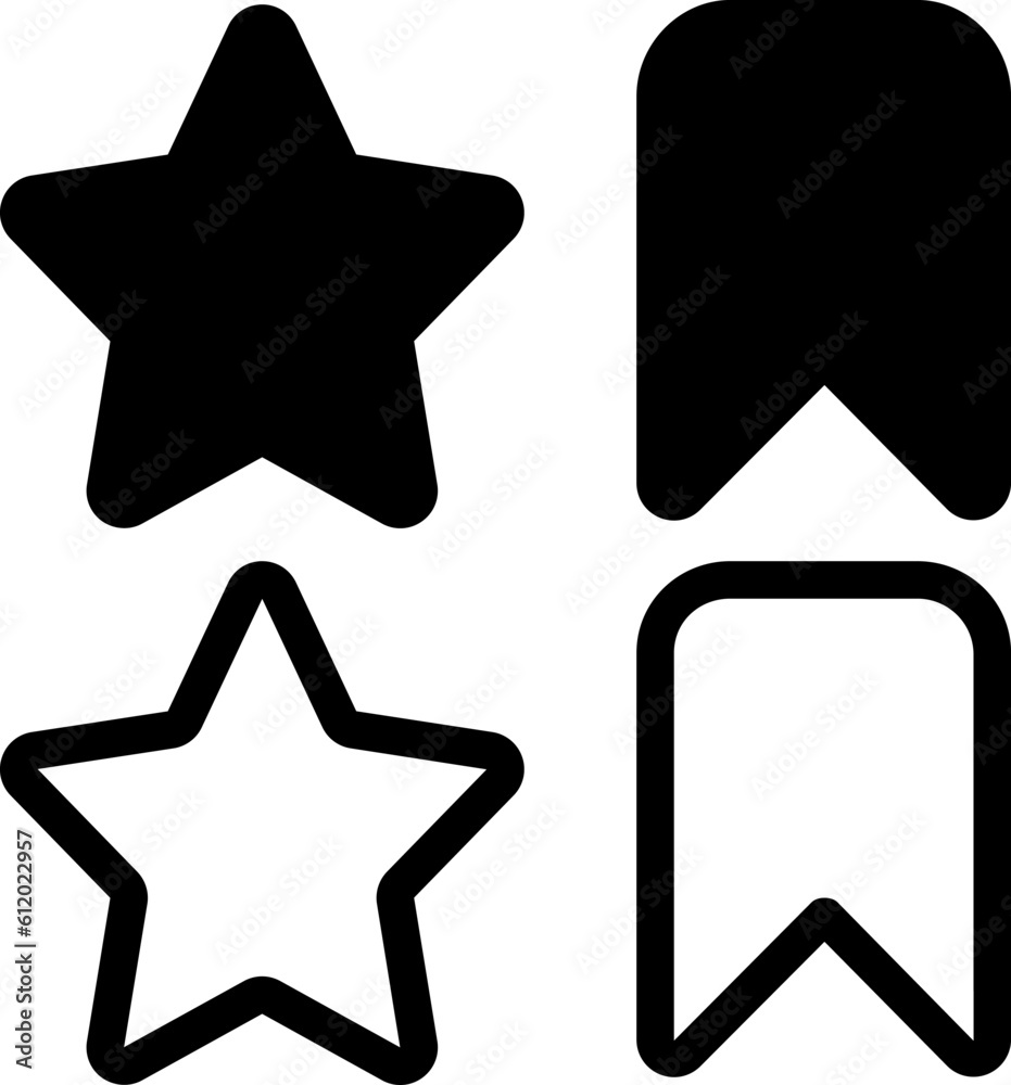 Icon Illustration Of Star Vector Symbol Collection. Line and Glyph. Favorite Sign. Save Icon. Interface Icon Illustration Of Star Vector Symbol Collection. Line and Glyph. Favorite Sign. Save Icon. Interface
