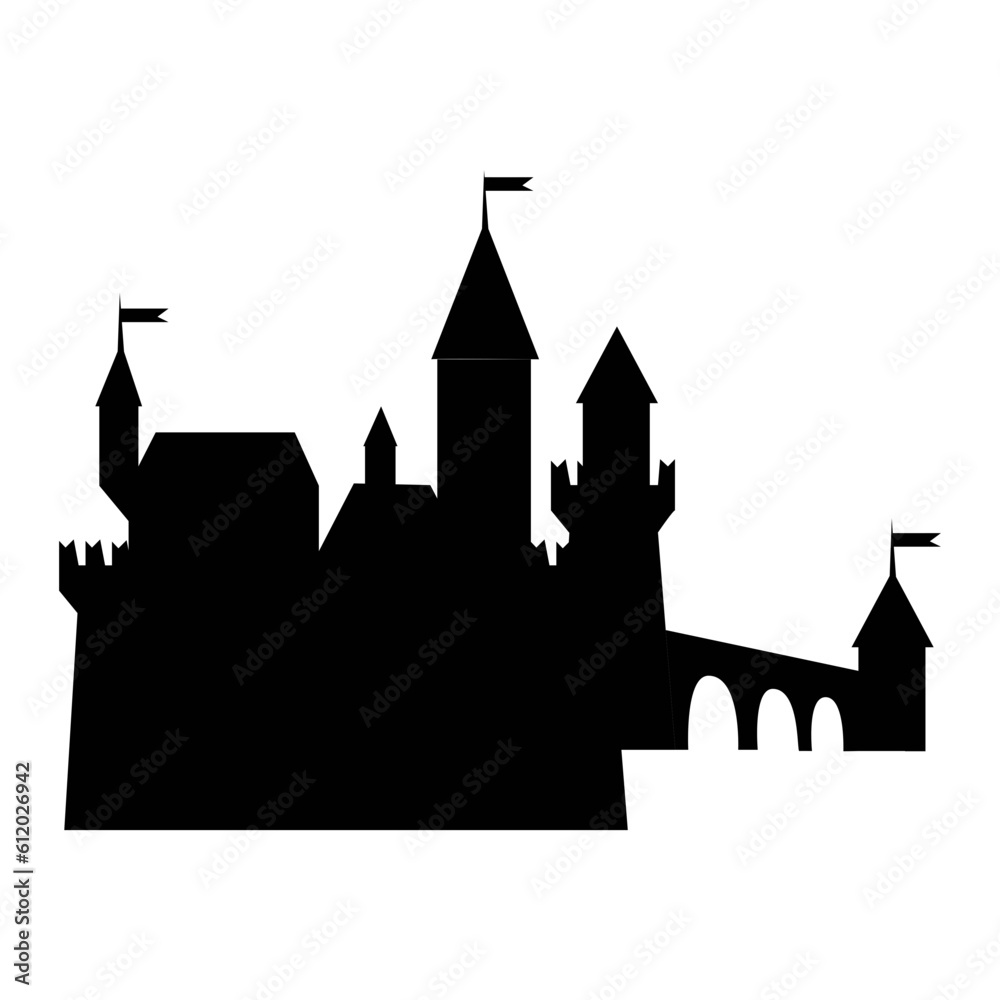 castle logo icon vector illustration design Vector.