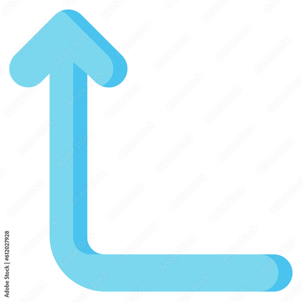 curved up arrow vector flat icon curved up arrow vector flat icon