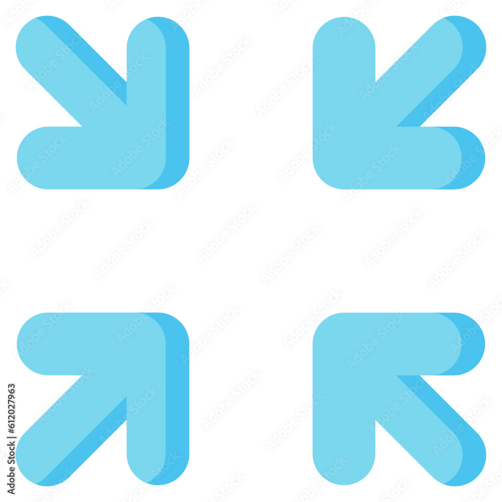 exit fullscreen arrow vector flat icon exit fullscreen arrow vector flat icon
