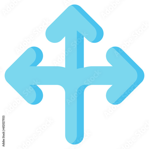 multiple split arrow vector flat icon
