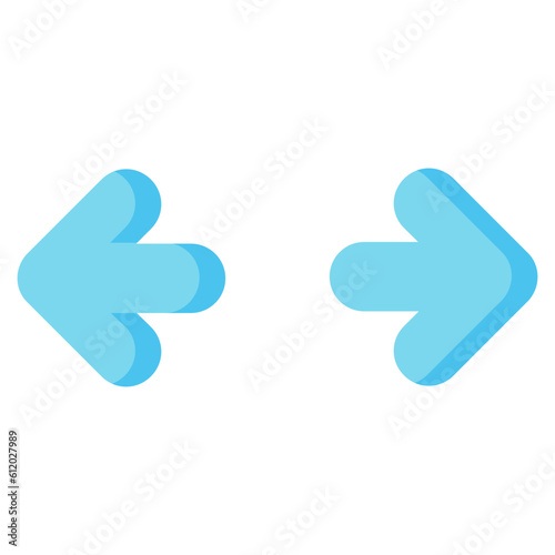 horizontal expand arrow vector flat icon